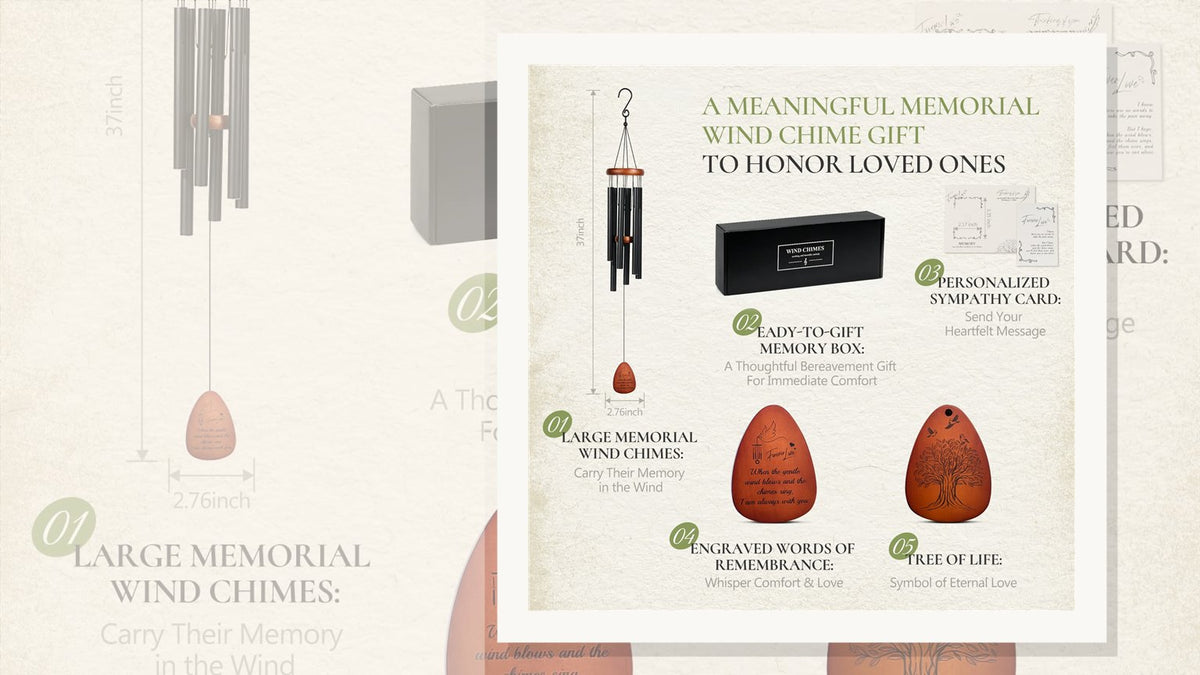 Memorial Wind Chime for the Loss of a Wife
