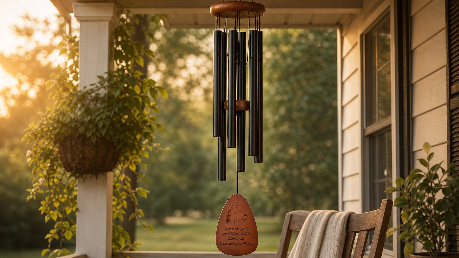 Memorial Wind Chime for Front Porch Remembrance