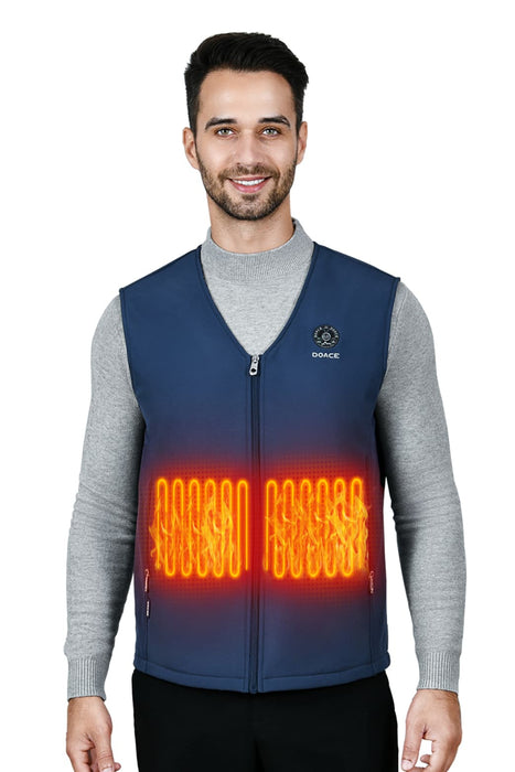DOACE Wear Composite V-neck Heated Vest for Men & Women(Battery Not Included)