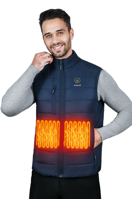 DOACE Wear Cotton Stand Collar Heated  Vest for Men(Battery Not Included) - DOACEWear